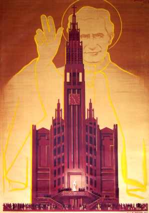 affiche de l'inauguration de l'glise St Jean Bosco de Paris