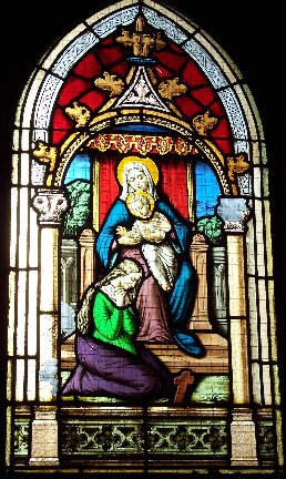 L'me devant la Vierge et l'enfant