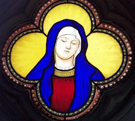 Tte de Vierge  en quadrilobe