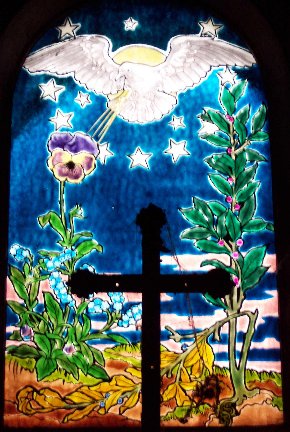 colombe et fleurs
